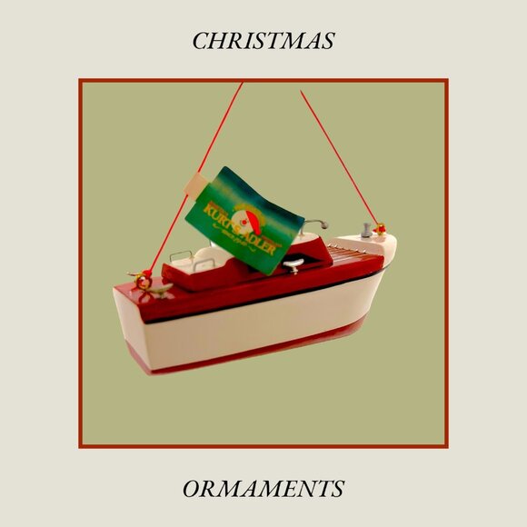 Kurt S. Adler Fishing Boat Christmas Tree Ornament Vintaged Collectable Detailed - Picture 5 of 16